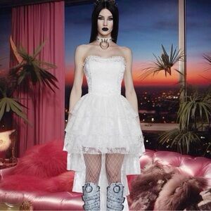 🩷DOLLSKILL WIDOW FADED APPARITIONS HIGH-LOW DRESS🩷